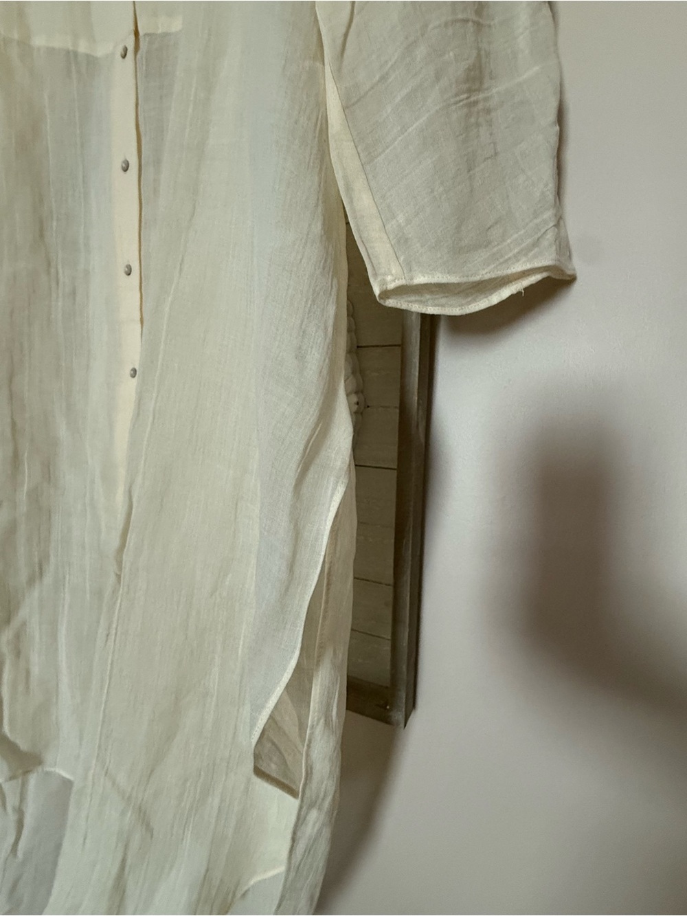 MASSIMO DUTTI  100% Ramie Oversize Blouse Tunic Limited Edition Size M NWT - Picture 5 of 10